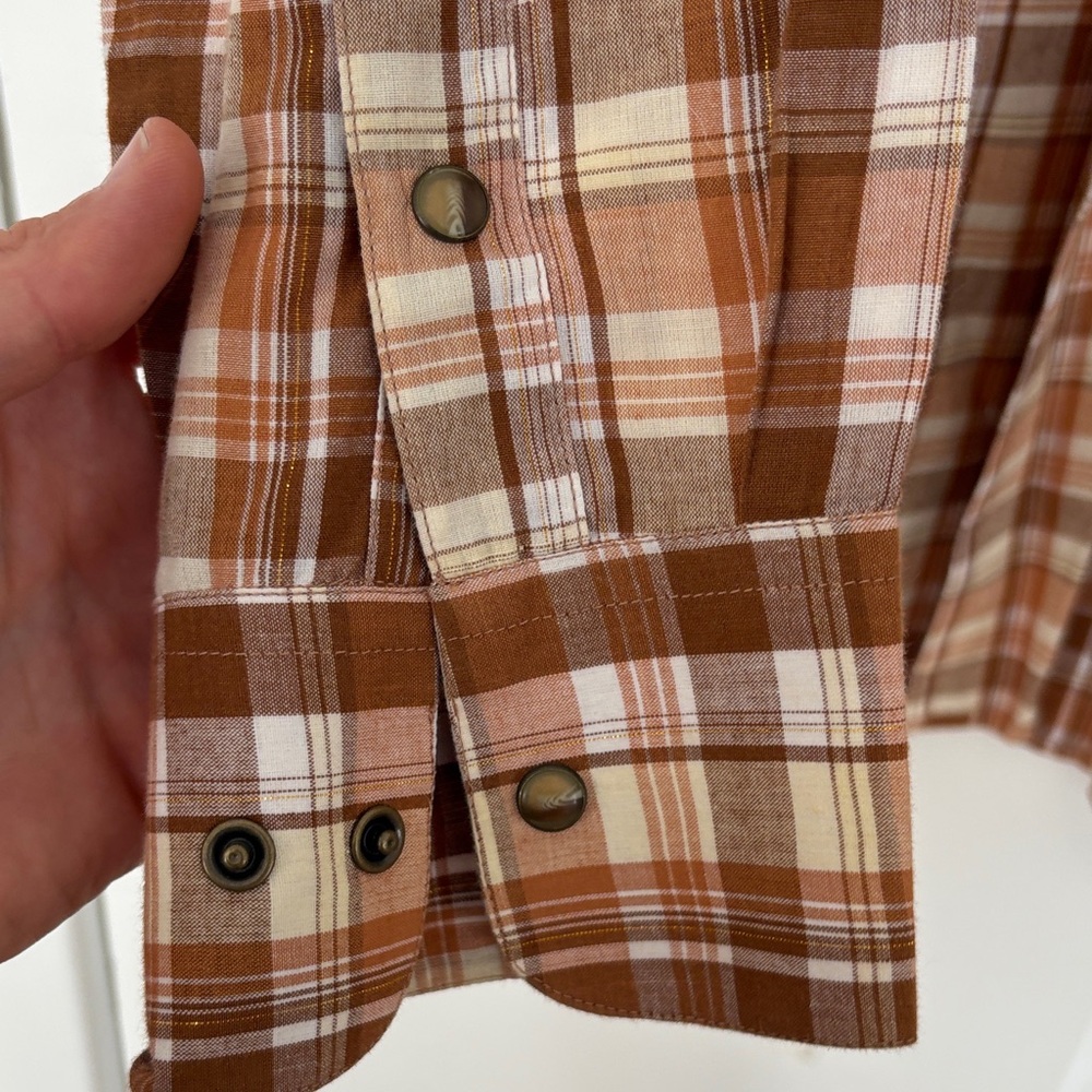 Vintage Walls Authentic Ranch ware long sleeve pearl snap gold accents rn17182‎ - Picture 6 of 8